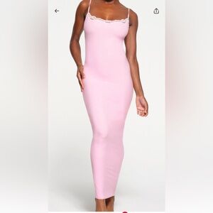 SKIMS Fits Everybody Lace Long Slip Dress